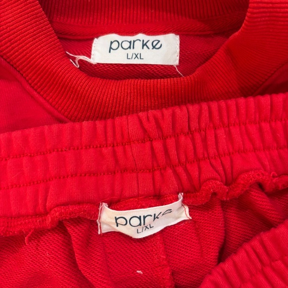 PARKE Back to School Collection Set - Apple Red Sweatshirt and Shorts - Picture 12 of 15